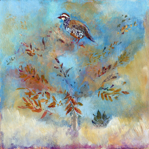 A set of 6 Christmas cards of a painting of the Partridge in a Pear Tree.