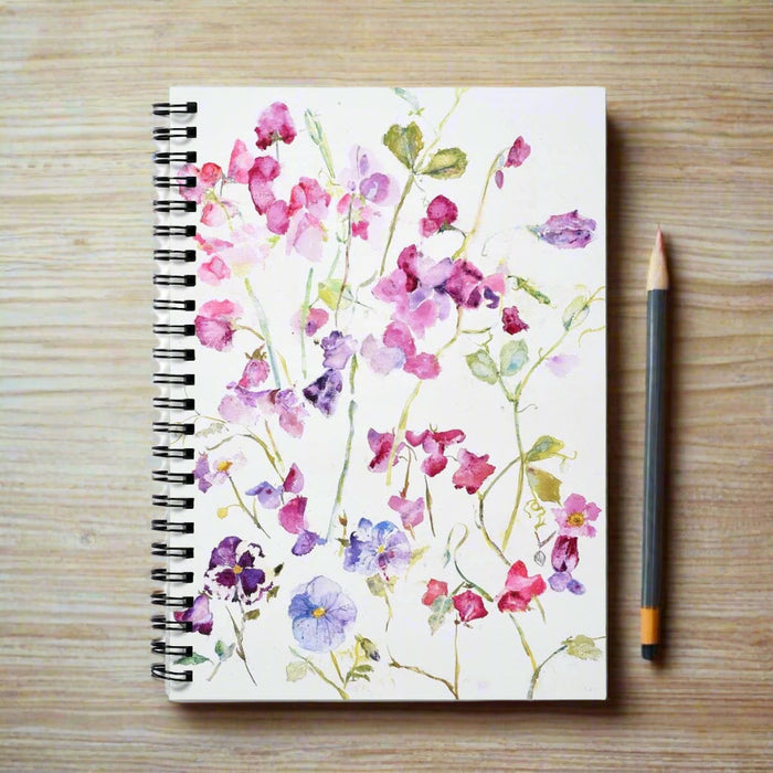 Sweet Peas Spiral Notebook