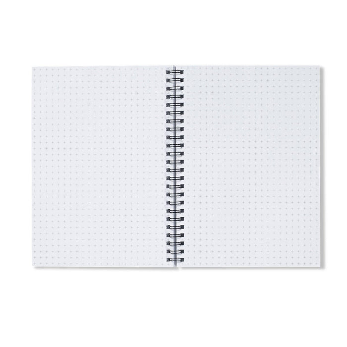 An A4 pretty spiral notebook with 128 pages of graph paper