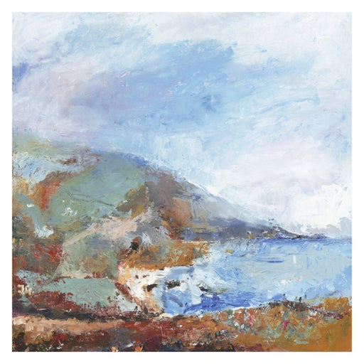 Coastal Art Print of the Cornwall Coast. Fine art Print made from original painting of a Cornish Coastal Path. Framed prints from original art. Available at Judi Glover Art. Original Painting by Judi Glover. Used for Wall Art.