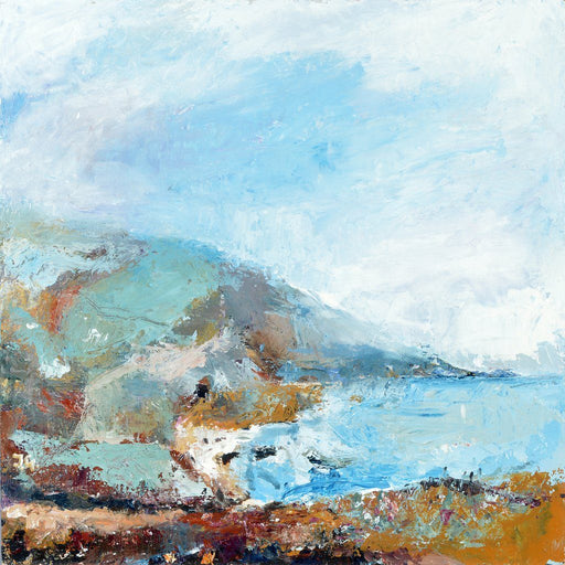 Cornwall cards from a painting by Judi Glover Art. The artistic greeting card shows a coastal path and the sea