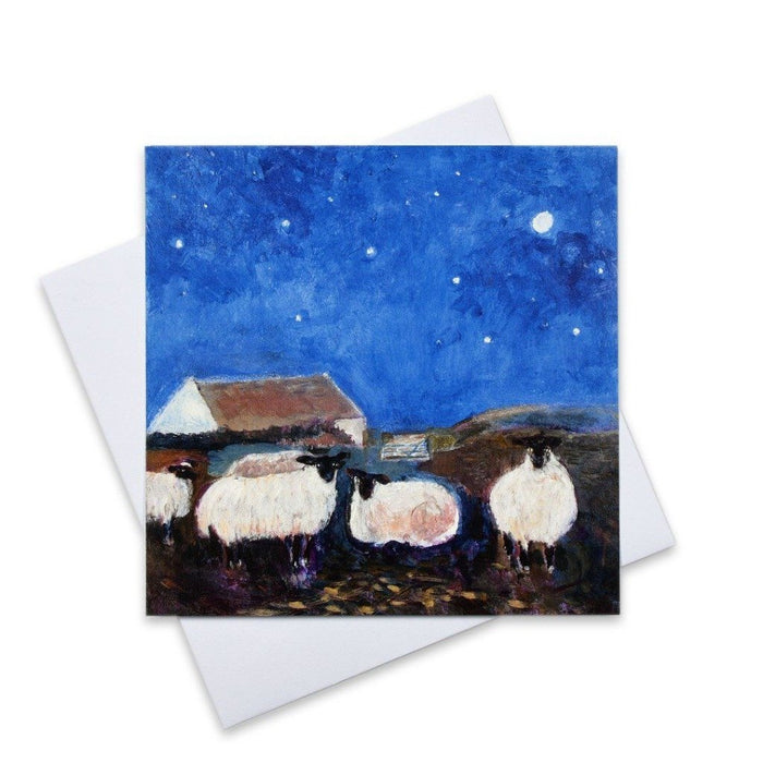 Set of 12 arty christmas cards. Artistic Christmas cards made from original art available at Judi Glover Art.