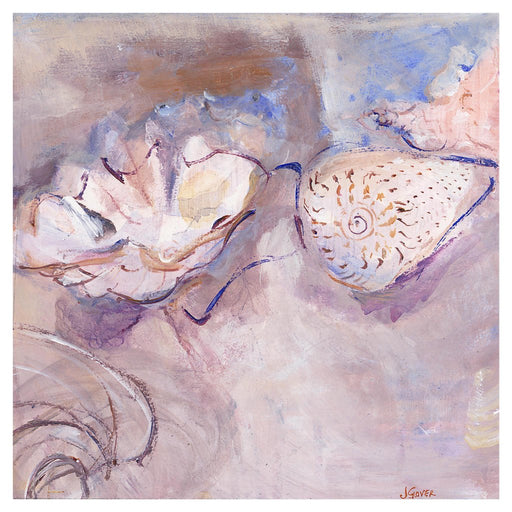 Shell Fine Art Print. Sea shell fine art print made from original art. This giclee art print is available as a fine art print. The fine art print is available as a framed art print. Fine Art prints from Original art by UK artist Judi Glover. 