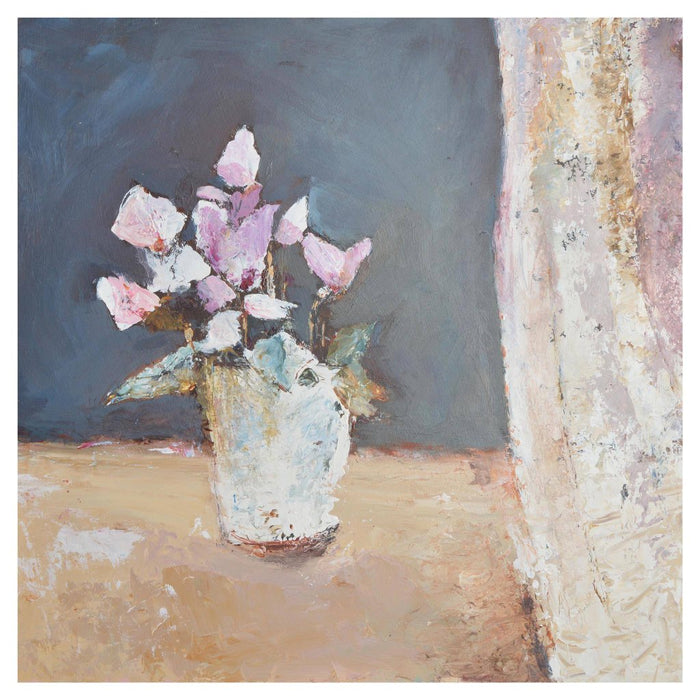 Cyclamen Fine Art Print. Cyclamen art print made from original art. This giclee art print is available as a fine art print. The fine art print is available as a framed art print. Fine Art prints from Original art by UK artist Judi Glover.