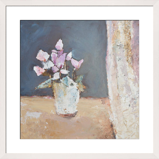 Cyclamen Fine Art Print. Cyclamen art print made from original art. This giclee art print is available as a fine art print. The fine art print is available as a framed art print. Fine Art prints from Original art by UK artist Judi Glover.