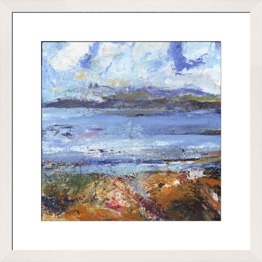 Fine Art Print made from original painting of the Isle of Iona, Scotland. Hebredes Painting. Framed prints from original art available at Judi Glover Art. Original Painting by Judi Glover that is Used for Wall Art.