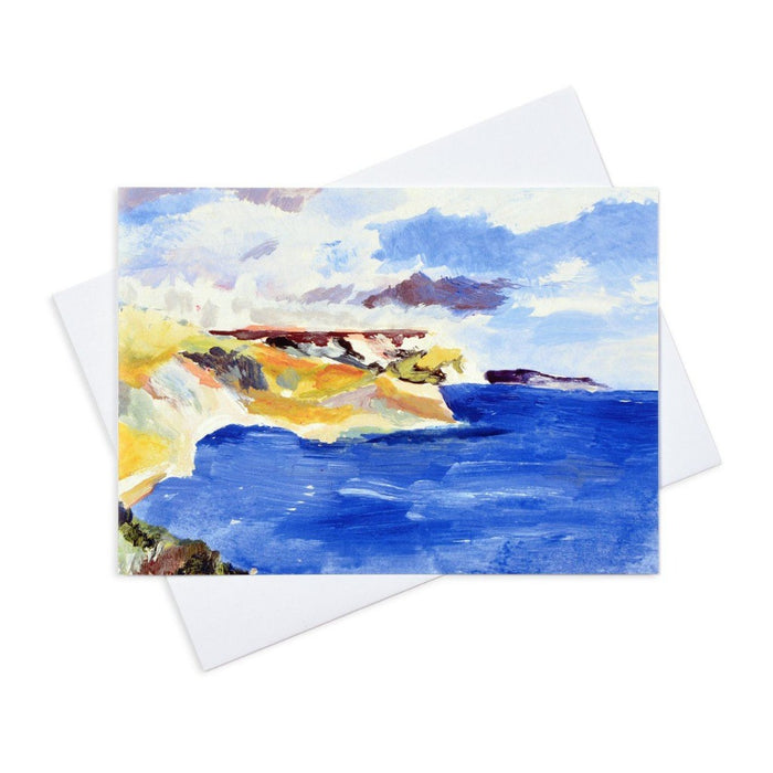 Jurassic Coast Card by Judi Glover Art. The coastal art card is from an original art painting of the Jurassic Coast