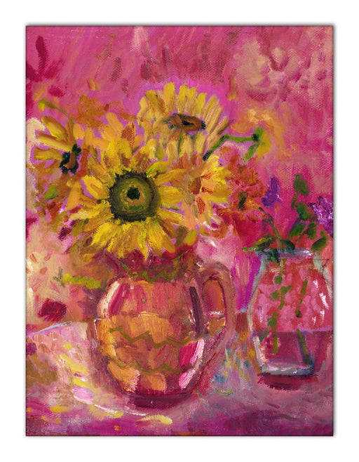 Sunflowers Canvas Print. Sunflower Canvas Print made from original painting of sunflowers. Canvas Print from original art available at Judi Glover Art. Original Painting by Judi Glover. Used for Wall Art. 
