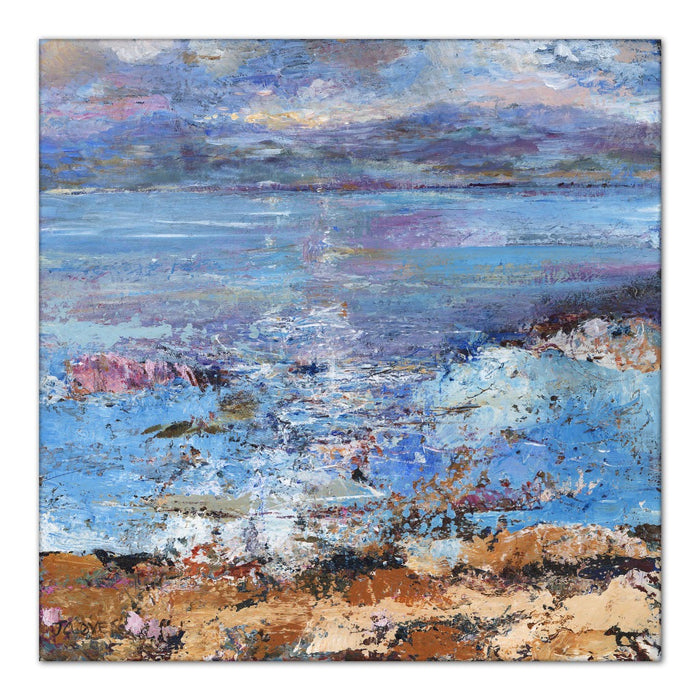 isle of mull Canvas Print. Canvas Print made from original painting of the Isle of Mull in Scotland. Painting from Hebredes Island. Stretched Canvas Print from original art. Available at Judi Glover Art. Original Painting by Judi Glover. Used for Wall Art.