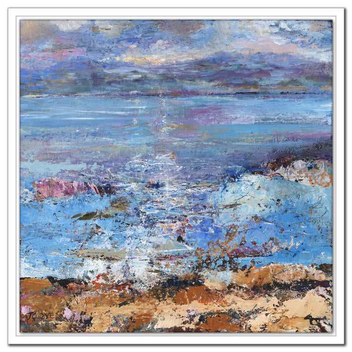 isle of mull Canvas Print made from original painting of the Isle of Mull in Scotland. Painting from Hebredes Island. The isle of Mull canvas print is a Stretched Canvas Print for wall art available at Judi Glover Art