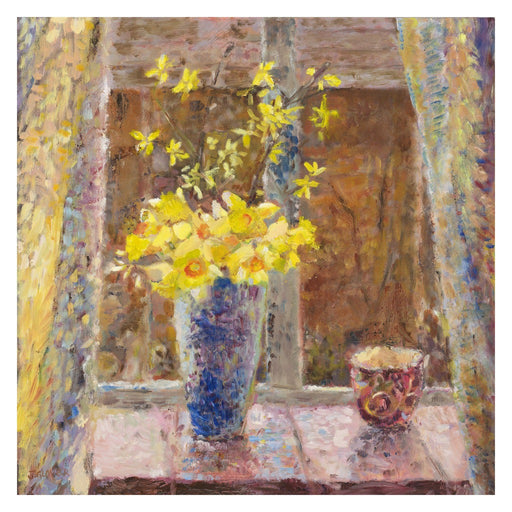 Fine Art Print from original painting of Spring Daffodils. Daffodils Art Print available as a framed print from original art. Daffodil artwork by Judi Glover Art used for floral Wall Art.