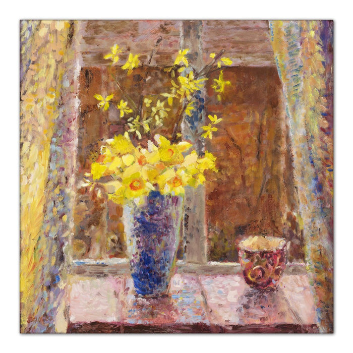 daffodil Canvas Print. Canvas Print made from original painting of Spring Daffodils to make a Daffodils Canvas Print. Framed canvas prints and stretched canvas prints from original art available at Judi Glover Art. Daffodil Painting by Judi Glover and used for Wall Art.