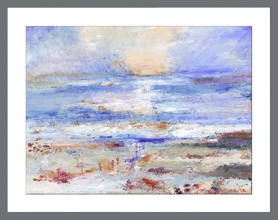 Iona Art Print. Fine Art Print from a painting of St Columba's Bay in the Isle of Iona. Hebrides. Scotland. Artist Print from an Original Painting by Judi Glover Art.