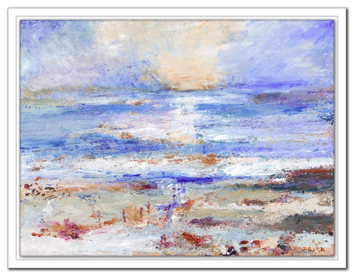 Iona Canvas Print. Fine art canvas Print from a painting of St Columba's Bay in the Isle of Iona. Hebrides. Scotland. Framed Canvas Print from an Original Painting by Judi Glover Art.
