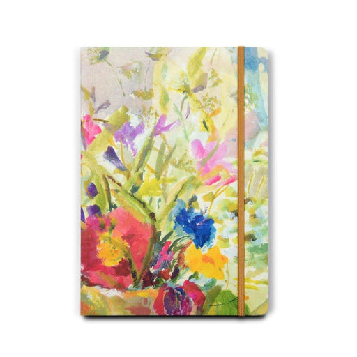 Arty notebook by Judi Glover Art. The floral notebook is called summer flowers is A5 in size. 