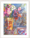 Fine Art Print. Giclee Print made from original painting of flowers in a vase on a table. Framed Print of flowers. Framed prints from original art by UK Artist. Available at Judi Glover Art. Original Painting by Judi Glover. Used for Wall Art. 