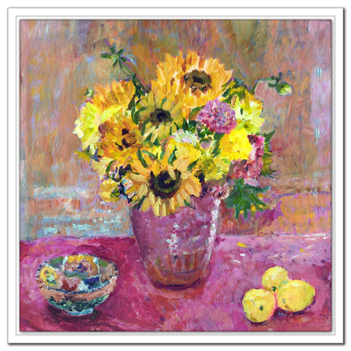 sunflowers Canvas Print. This Sunflower print is a Canvas Print made from original art. Stretched Canvas Print from original art. Available at Judi Glover Art. Original Painting by Judi Glover. Used for Wall Art.