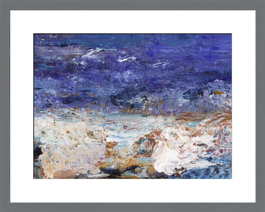 Abstract seascape Fine Art Print. Abstract seascape art print made from original art. This giclee seascape art print is available as a unframed fine art print. The fine art print is available as a framed art print. Fine Art prints from Original art by UK artist Judi Glover.