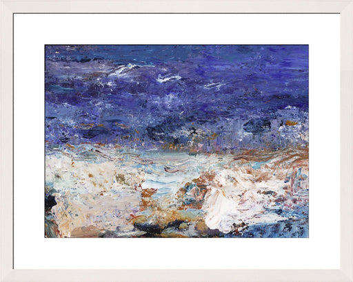 Abstract seascape Fine Art Print. Abstract seascape art print made from original art. This giclee seascape art print is available as a unframed fine art print. The fine art print is available as a framed art print. Fine Art prints from Original art by UK artist Judi Glover.