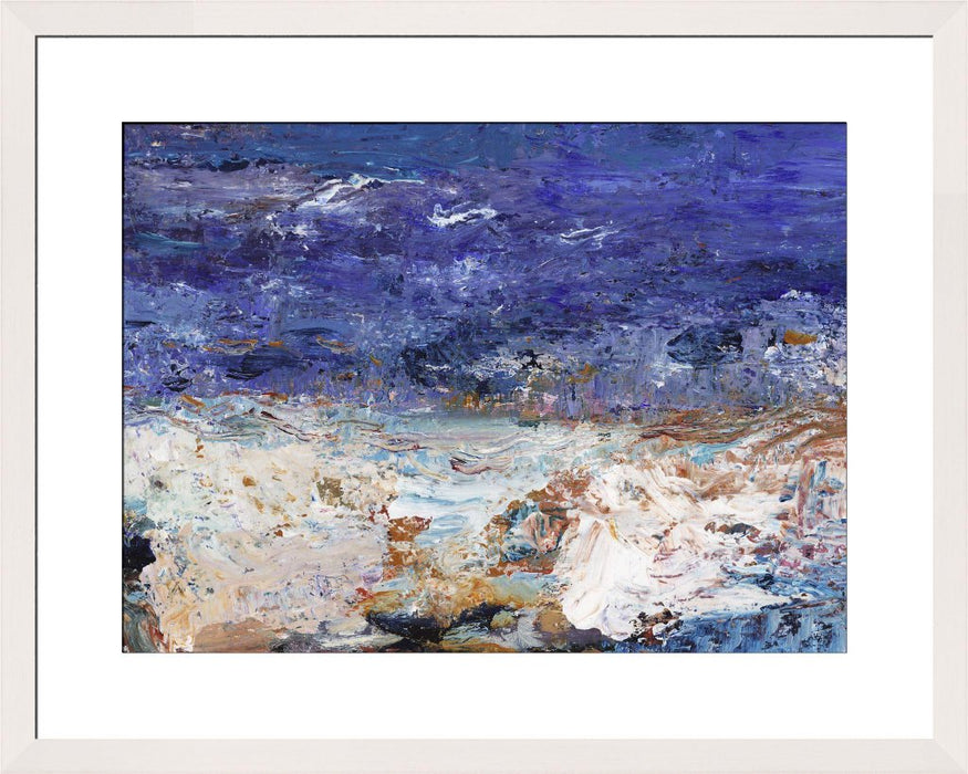 Abstract seascape Fine Art Print. Abstract seascape art print made from original art. This giclee seascape art print is available as a unframed fine art print. The fine art print is available as a framed art print. Fine Art prints from Original art by UK artist Judi Glover.