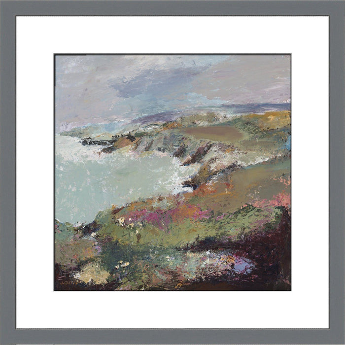 Fine Art Print from original painting of a coastal view of Porthgain, near St Davids in Wales. Coastal prints from original artwork available at Judi Glover Art. Original Painting by Judi Glover. Used for Wall Art.