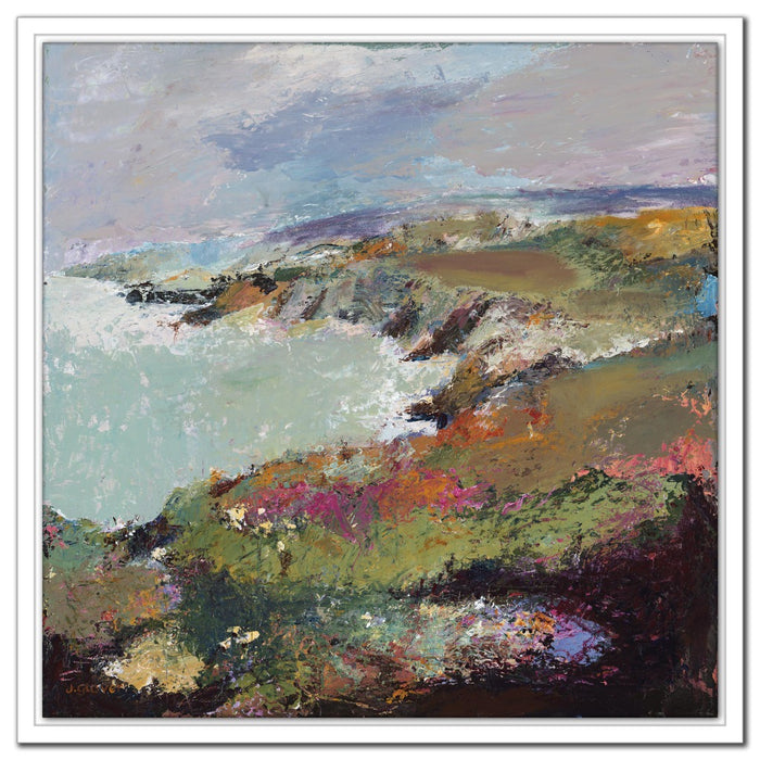 Coastal Canvas Print. Canvas Print made from original artwork of a coastal view of Porthgain, near St Davids in Wales. Canvas prints from Pembrokeshire art available at Judi Glover Art. Original Painting by Judi Glover used for coastal canvasses.