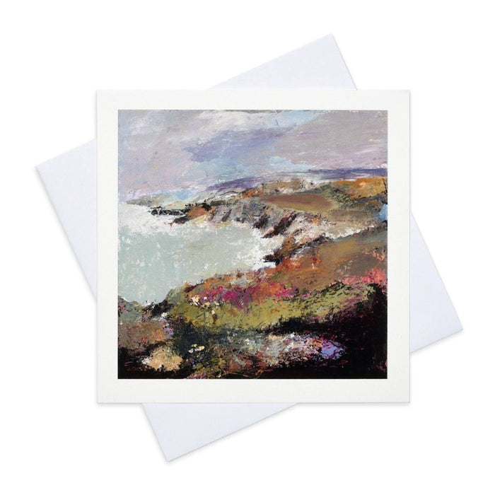 Fine art greeting card from a painting of porthgain near St Davids in Wales by Judi Glover Art. The art cards are blank with envelopes and measure 6 x 6 inches.