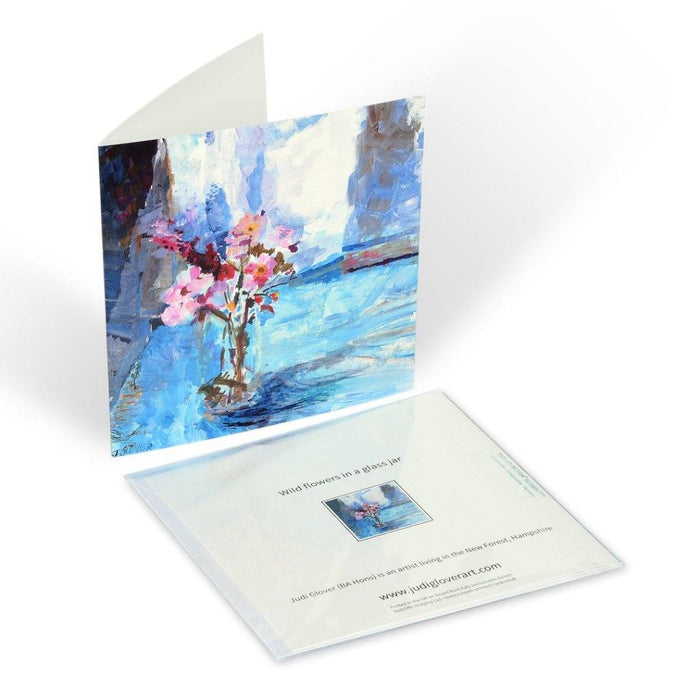 Floral Greeting Card from original art painting of wildflowers and available to buy online at Judi Glover Art who has a range of fine art greeting cards