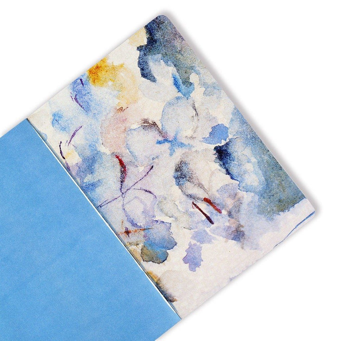 Inside cover of the pretty notebook by Judi Glover Art. The artistic notebook is lined with 120 pages and a wildflowers cover