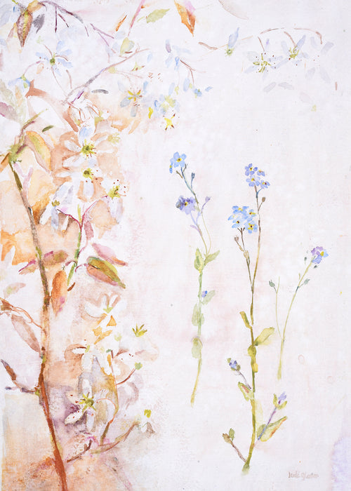 A botanical greeting card made from an exquisite watercolour painting of beautiful  garden flowers making a perfect gift for gardeners. Made from sustainable forests it is an eco-friendly card.