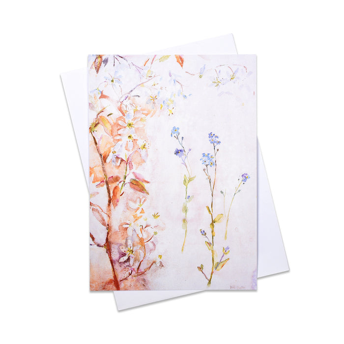 A beautiful botanical greeting card made from a watercolour painting of elegant garden flowers. This eco-friendly card is blank inside and perfect as a gift for gardeners or for any occasion.