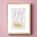 A botanical framed print of wild flower Speedwell perfect as wall art for the bedroom. This framed art measures 16 inches  x 12 inches