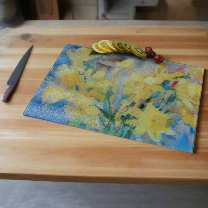 Toughened glass chopping board and worktop saver, a perfect gift for the kitchen