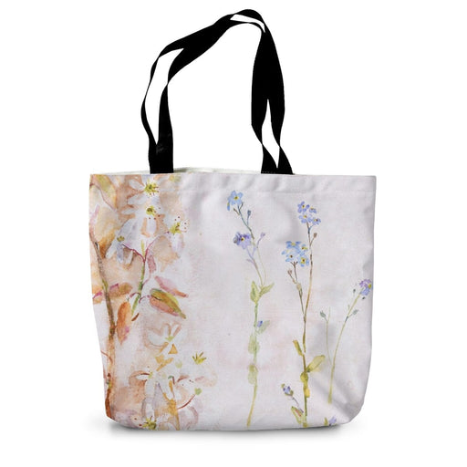 Canvas Shopping Bag with floral design 