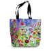 A canvas tote bag that makes a perfect summer holiday bag with a pretty floral print on sturdy cotton canvas