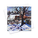 A Snow scene Christmas card with a tree and snow-covered ground printed on 300gsm FSC certified board making a high quality artistic Christmas card 