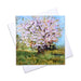 A floral blank card of a painting of a pink cherry tree. This tree card is perfect as an artistic birthday card.