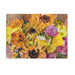 A beautiful toughened glass chopping board with a design fo a bunch of sunflowers. This worktop saver is heat resistant and ideal for serving hot dishes from oven to table. Perfect as a preseent for Mum