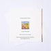 Back of The Hare and the Tortoise greeting card by Judi Glover — blank inside, from an original painting, A classic Aesop fable