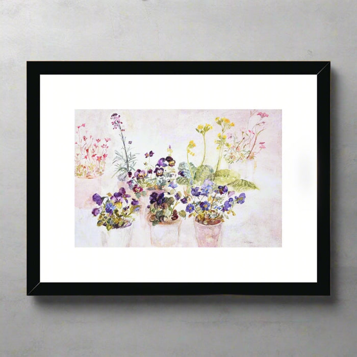 A beautiful wall art floral print framed and mounted in size 16" x 12". Each framed art print is made by Judi Glover Art in a collection of framed prints