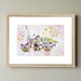 A watercolour mounted and framed art print from a collection of botanical framed prints. This wall art floral print measures 16" x 12"