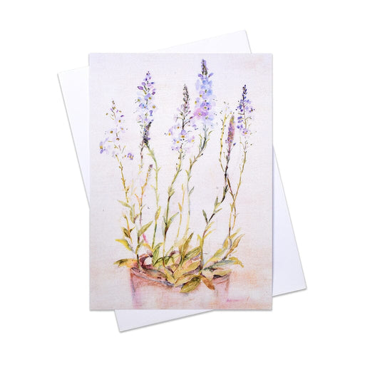A wildflower greeting Card of the pretty wildflower Speed well. This floral greeting card is perfect for most occasions such a a card for gardeners or it's calmness and serenity would make an ideal sympathy card for your own message 