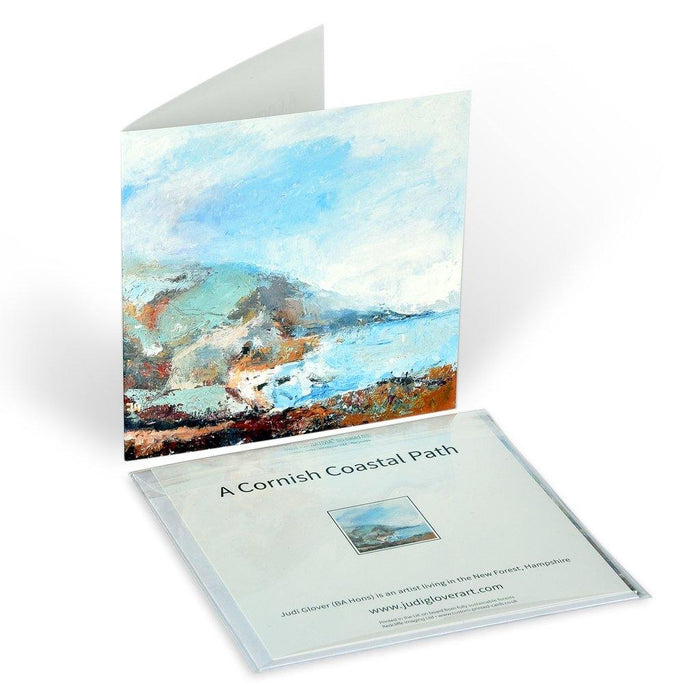 Coastal card made from a coastal painting. The Cornwall cards are available from Judi Glover Art.
