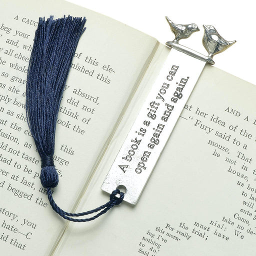 Cute bookmarks by Judi Glover Art. The bookmarks feature a quote and two birds facing each other to make unique bird lover gifts.