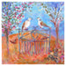 Dove prints available at www.judigloverart.com. The dove art print shows two doves next to each other on a gate surrounded by trees