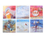Unique and artistic Christmas card pack by www.judigloverart.com. Each christmas card pack includes 6 cards made from paintings by Judi Glover