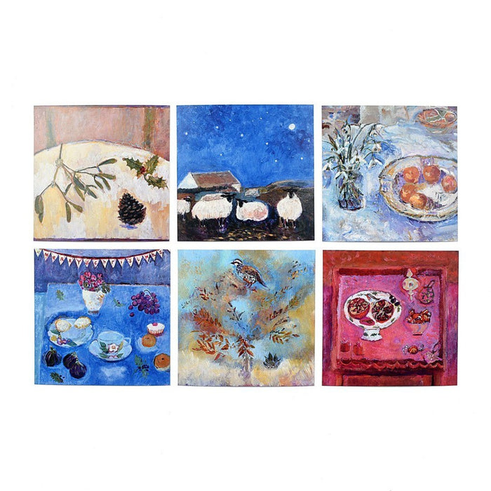 Set of twelve art christmas cards. Christmas cards made from original fine art available at Judi Glover Art.