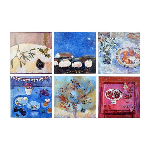 Set of six fine art christmas cards. Christmas cards made from original art. Available at Judi Glover Art.