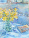 Fine Art Card made from original painting of daffodils in a vase. Made from original art at Judi Glover Art. 