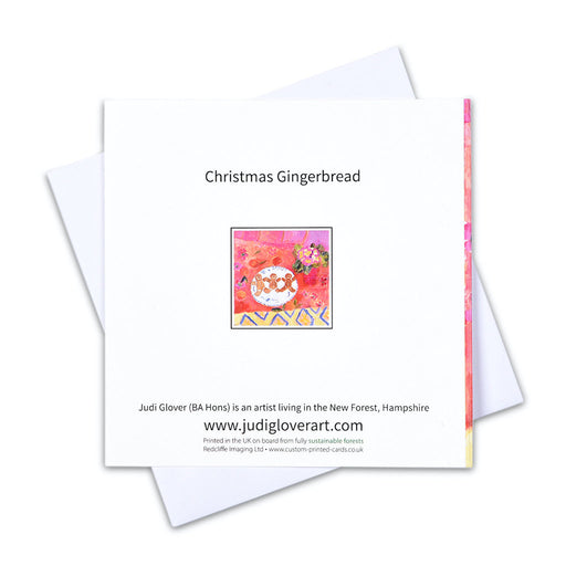 Art christmas cards available at www.judigloverart.com. The Christmas gingerbread cards are in a christmas card pack of six and are blank inside